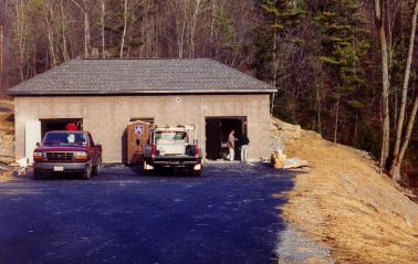The finishing touch, painting the doors of the new filtration plant